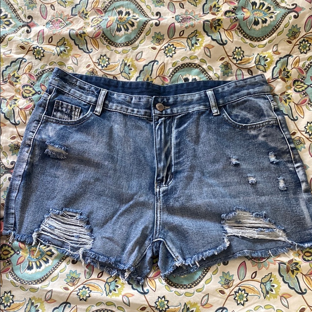 Denim Distressed Women's Shorts -*DM FOR MORE PICS OR INFO* never been worn!